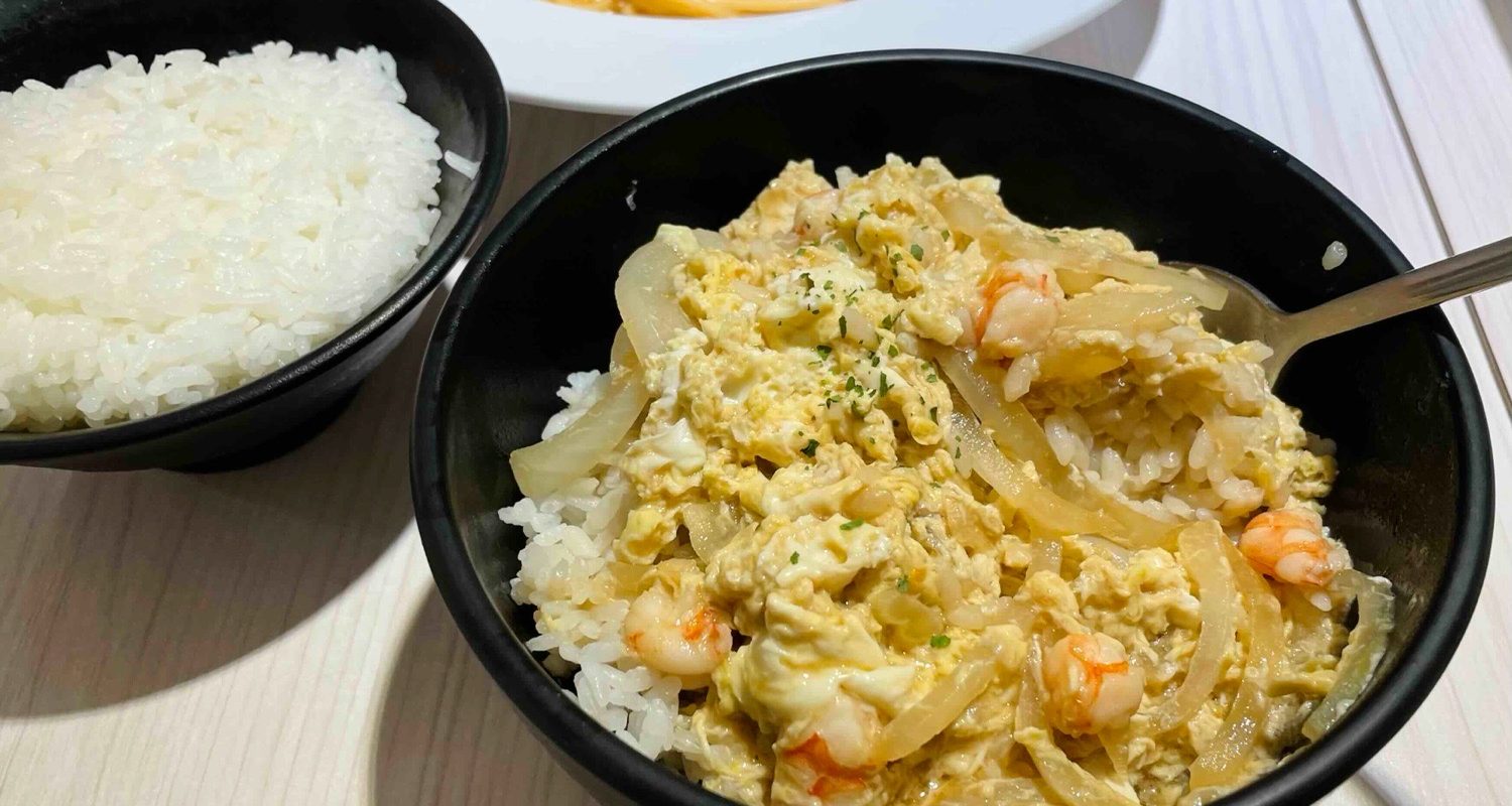 熊貓義大利麵蝦仁丼飯